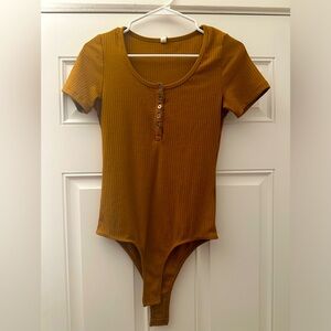 Copper/mustard bodysuit